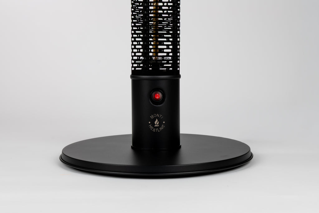 Monti HeatLine Pulse Black - Elektrische terrastafel met heater