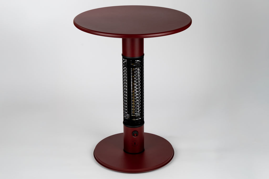 Monti HeatLine Pulse Red - Elektrische terrastafel met heater