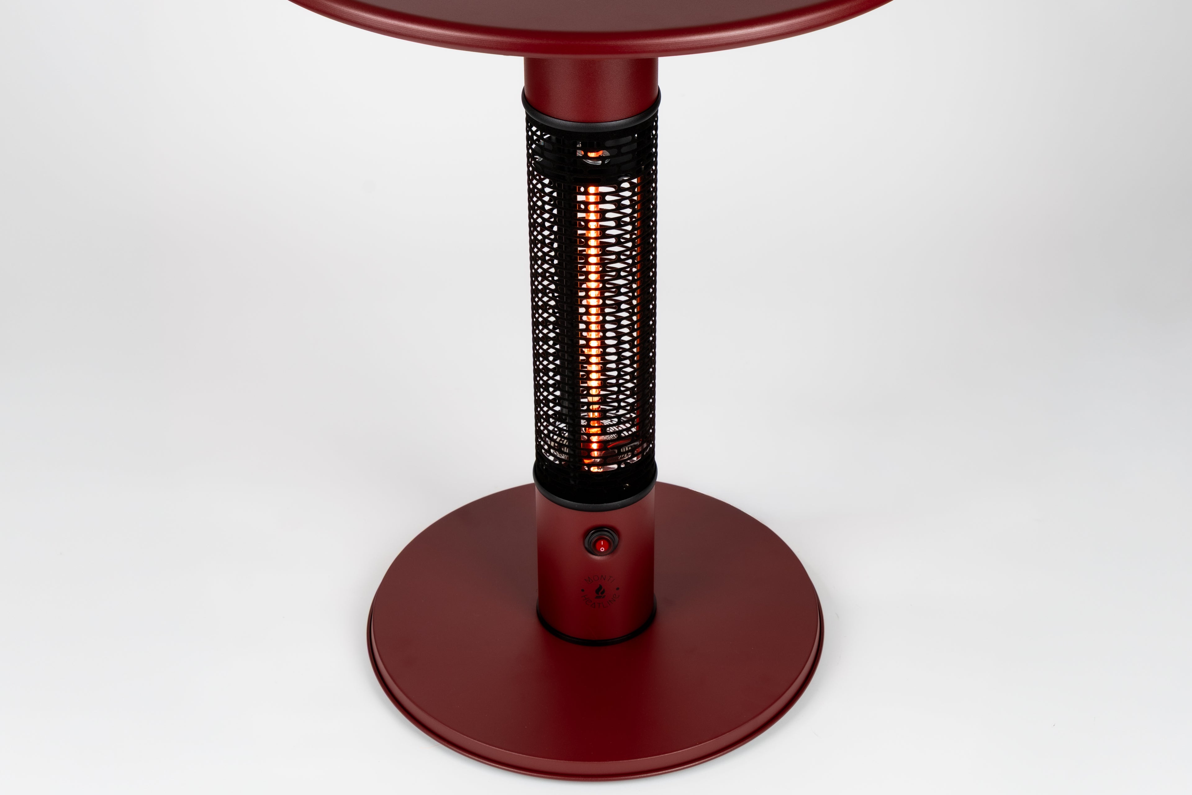 Monti HeatLine Pulse Red - Elektrische terrastafel met heater
