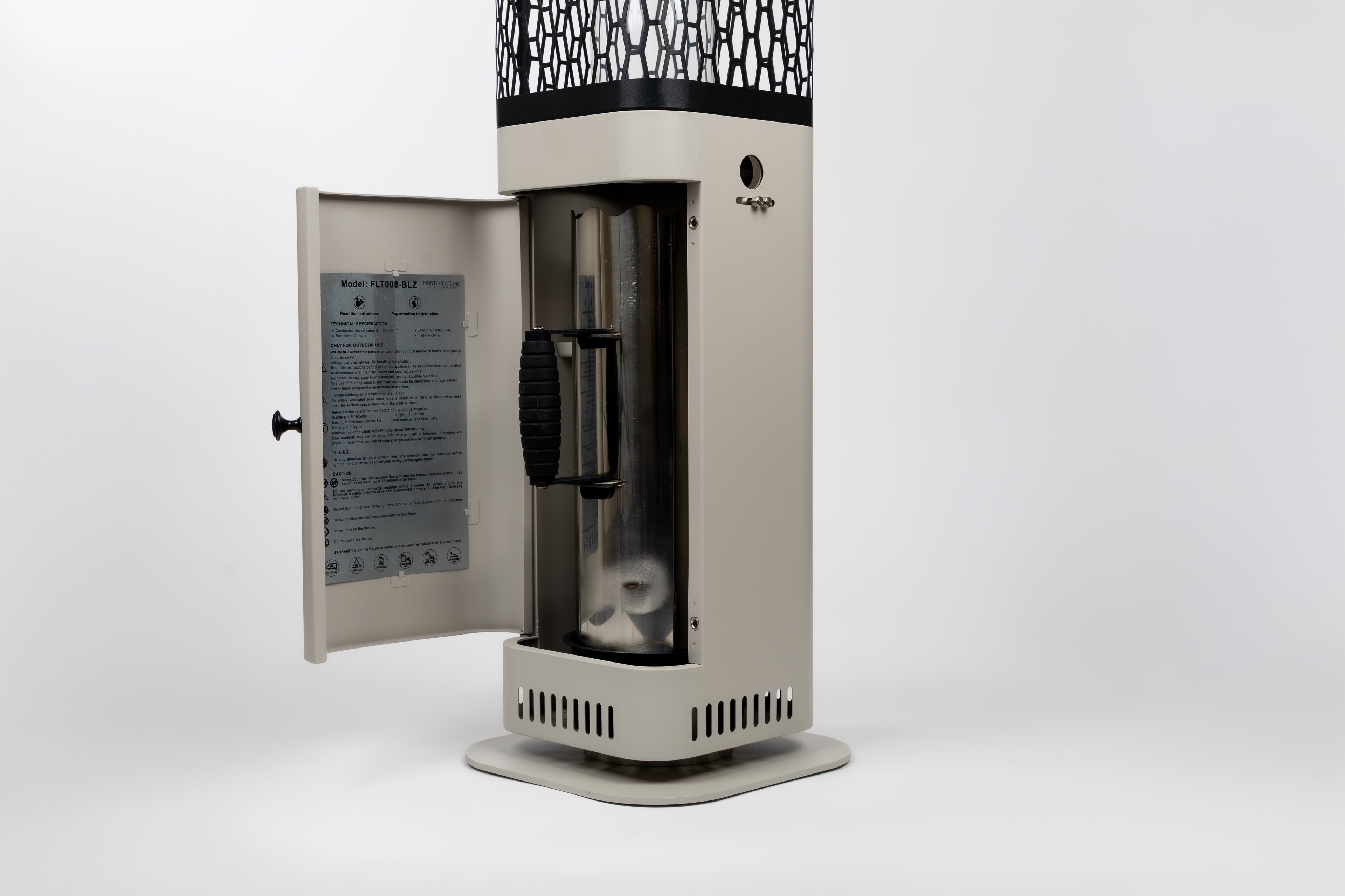 Monti HeatLine Blaze Beige - Pellet terrasverwarmer