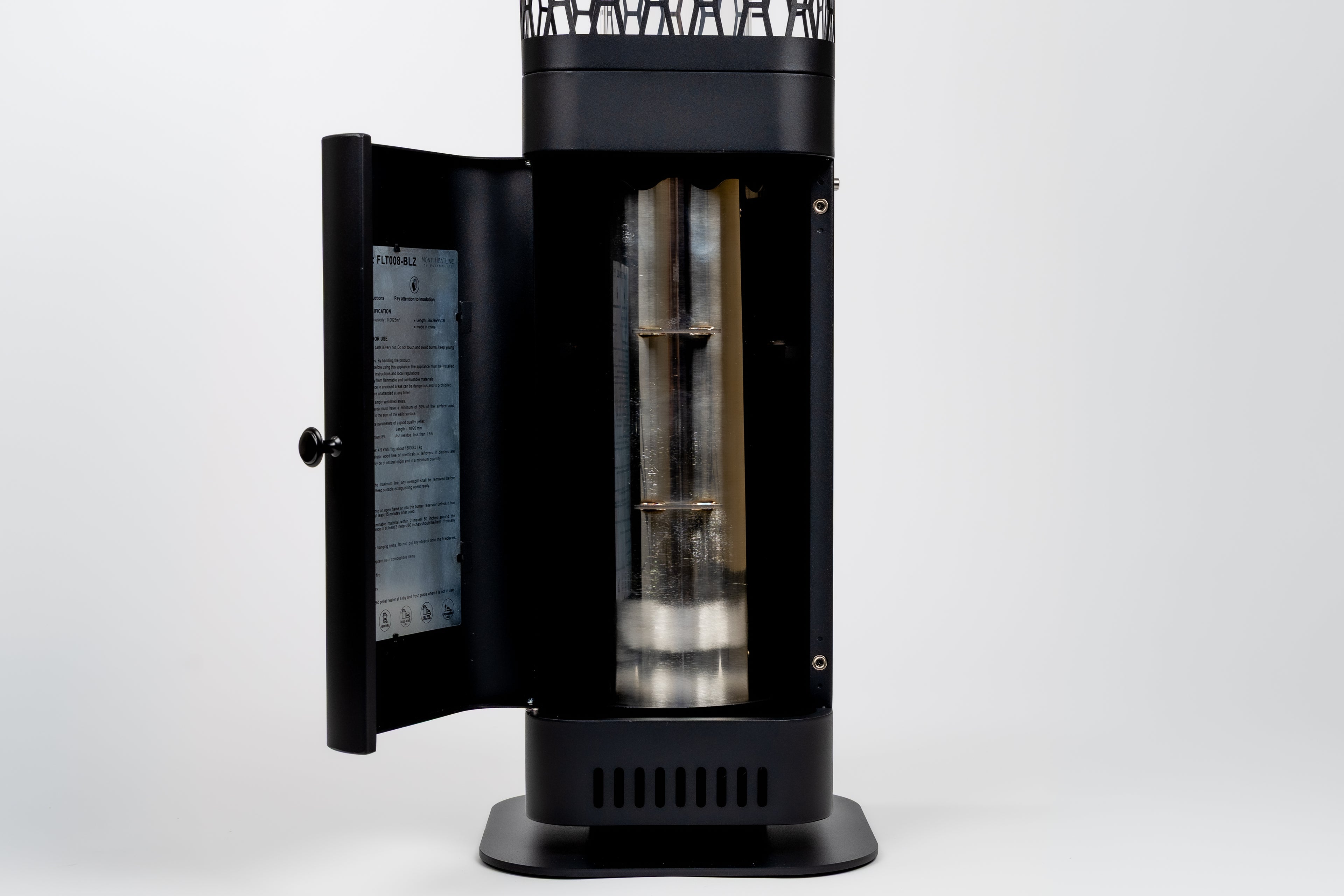 Monti HeatLine Blaze Black - Pellet terrasverwarmer