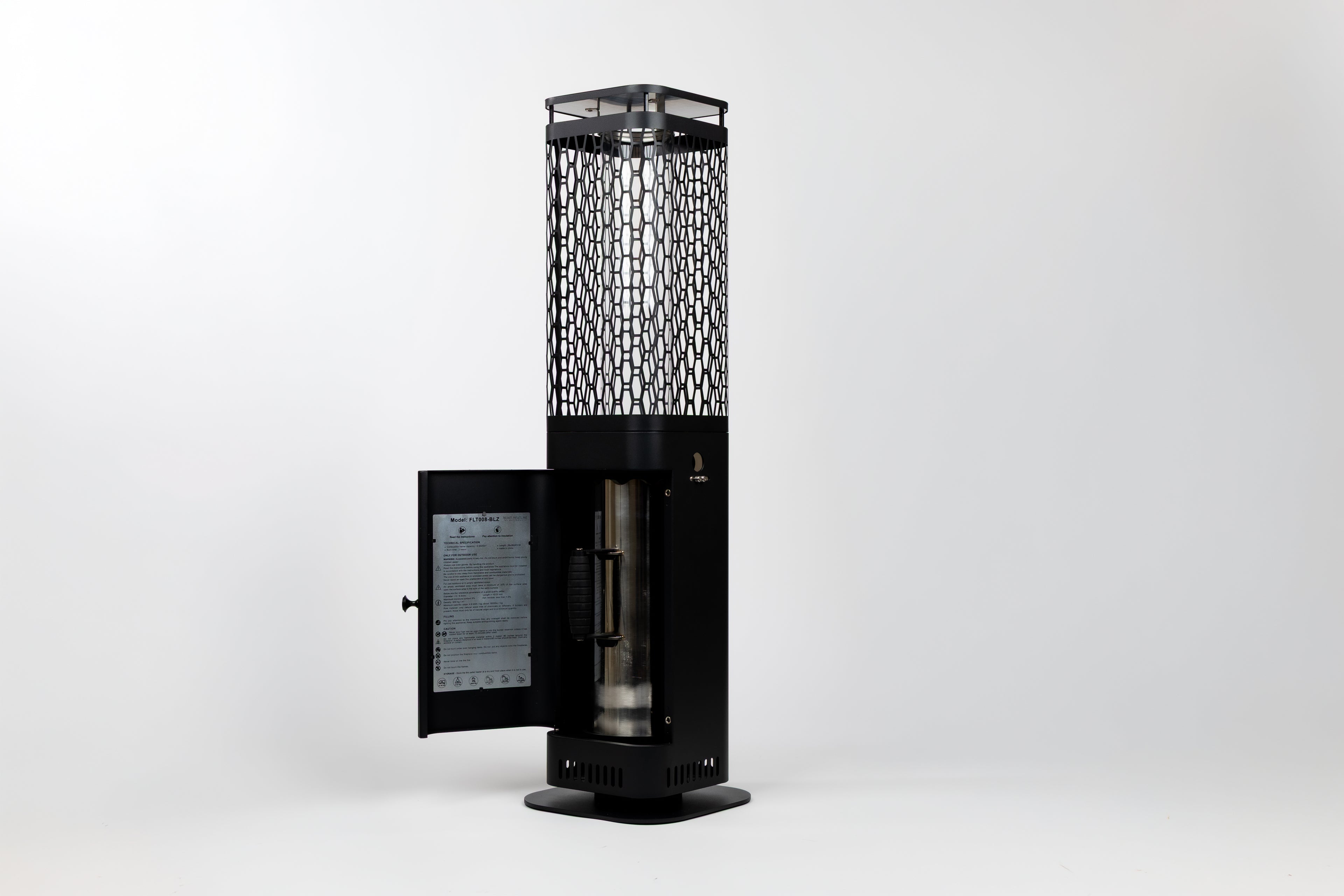 Monti HeatLine Blaze Black - Pellet terrasverwarmer