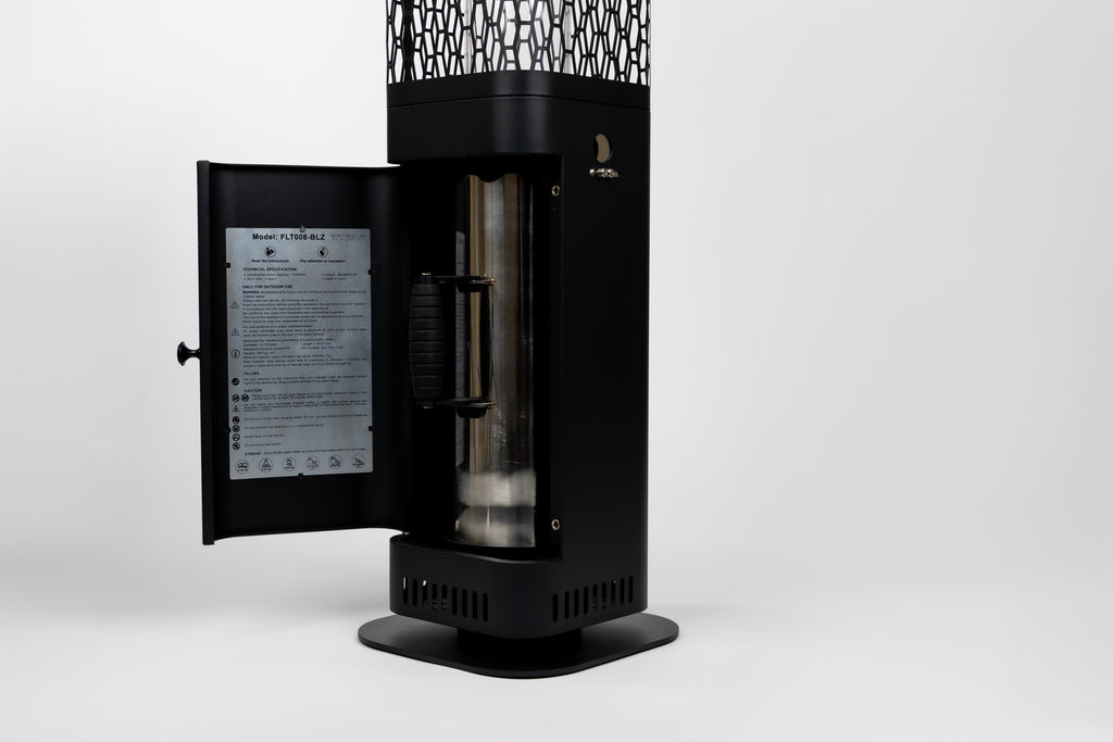 Monti HeatLine Blaze Black - Pellet terrasverwarmer