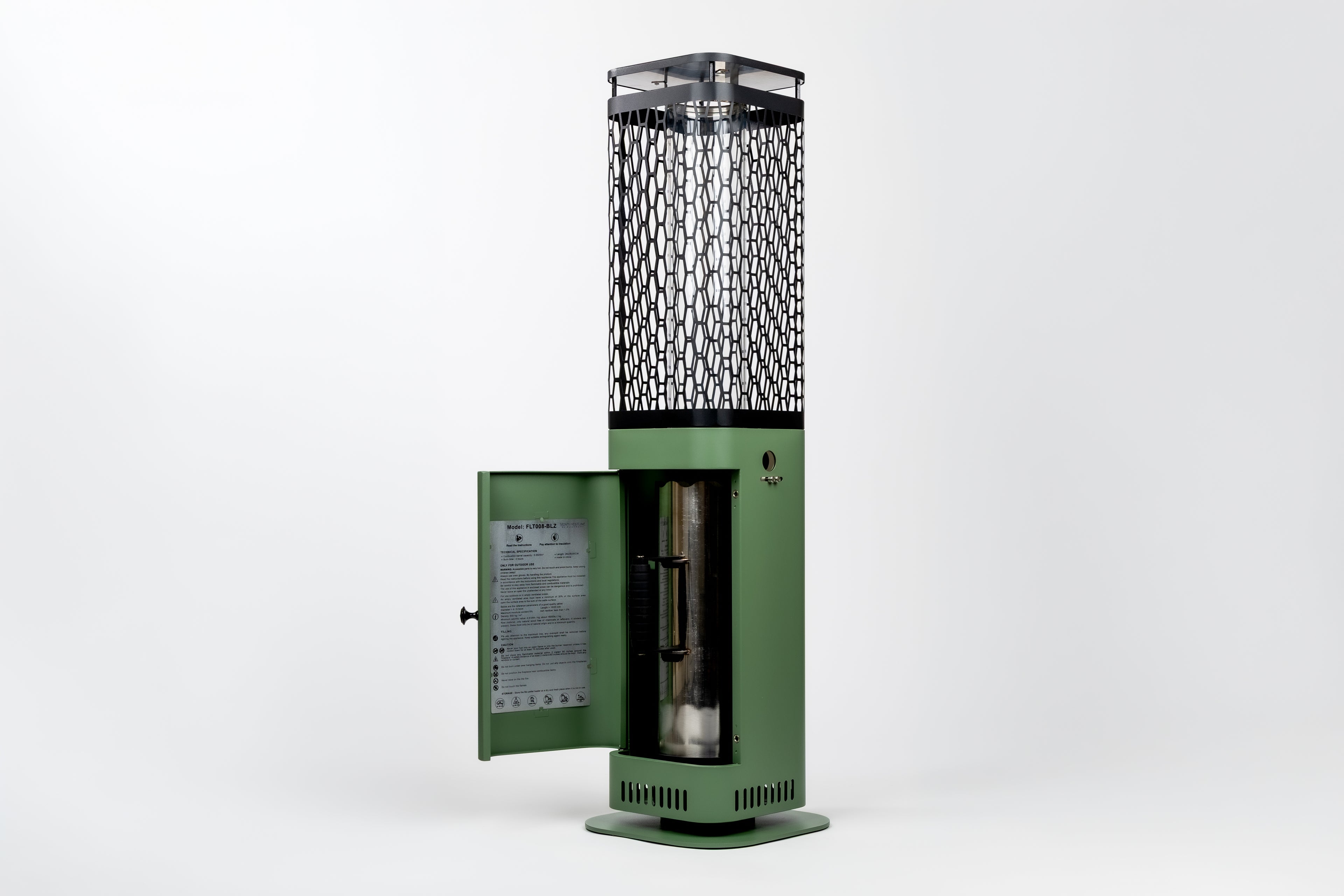 Monti HeatLine Blaze Green - Pellet terrasverwarmer