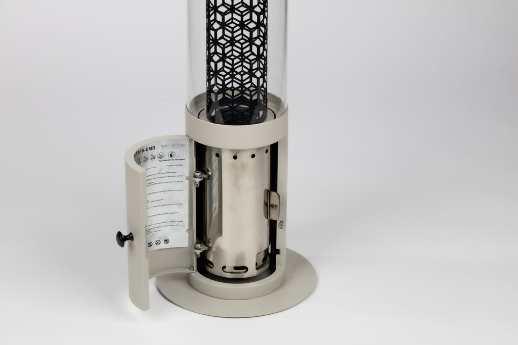 Monti HeatLine Ember Beige - Pellet terrasverwarmer